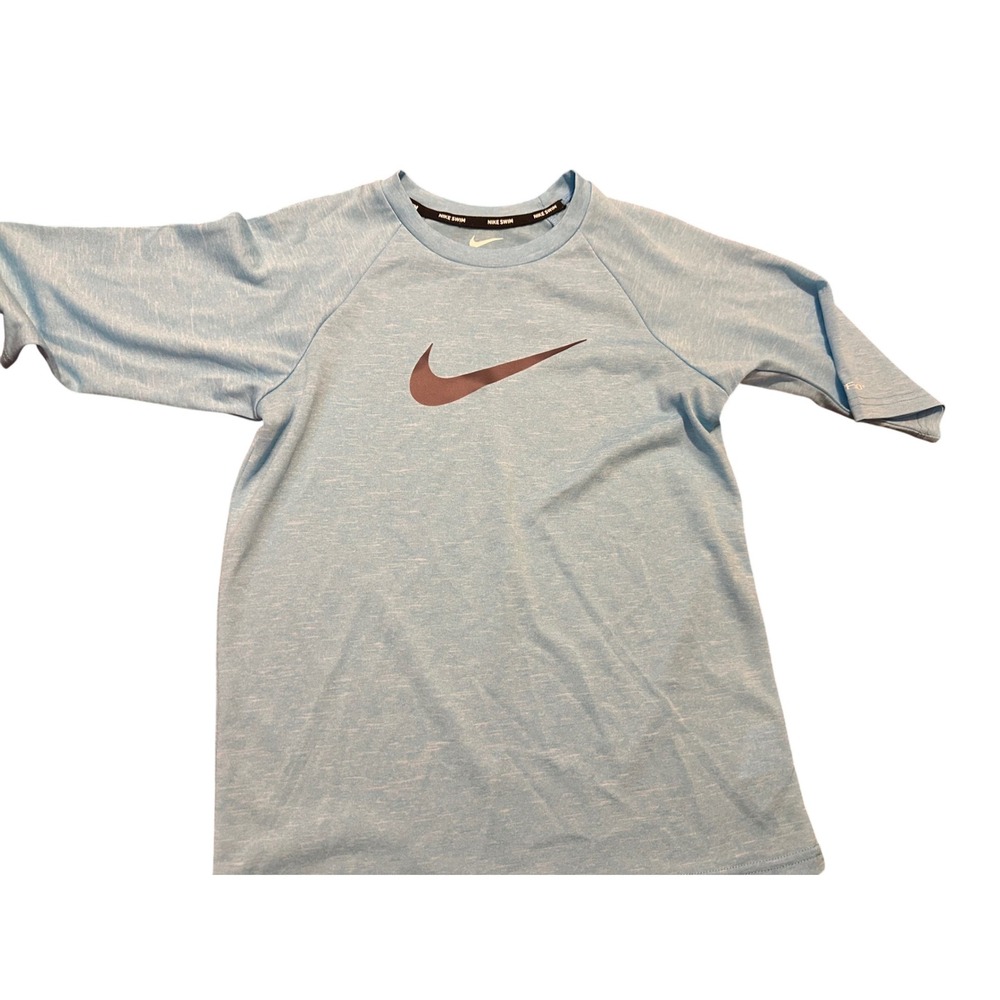 Nike Swim UPF 40+ Heather Blue Dri-FIT Swim Shirt Top NWT Boy Medium